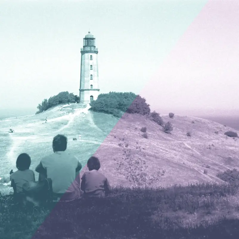 Sehnsuchtsort: Touristen im Naturschutzgebiet auf der Insel Hiddensee, 1991 (J. Kalaene/ZB)